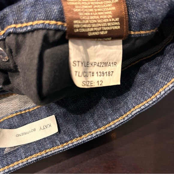 Kut from the Kloth Kara Boyfriend Dark Wash Denim Jeans SZ 12 - Picture 10 of 10